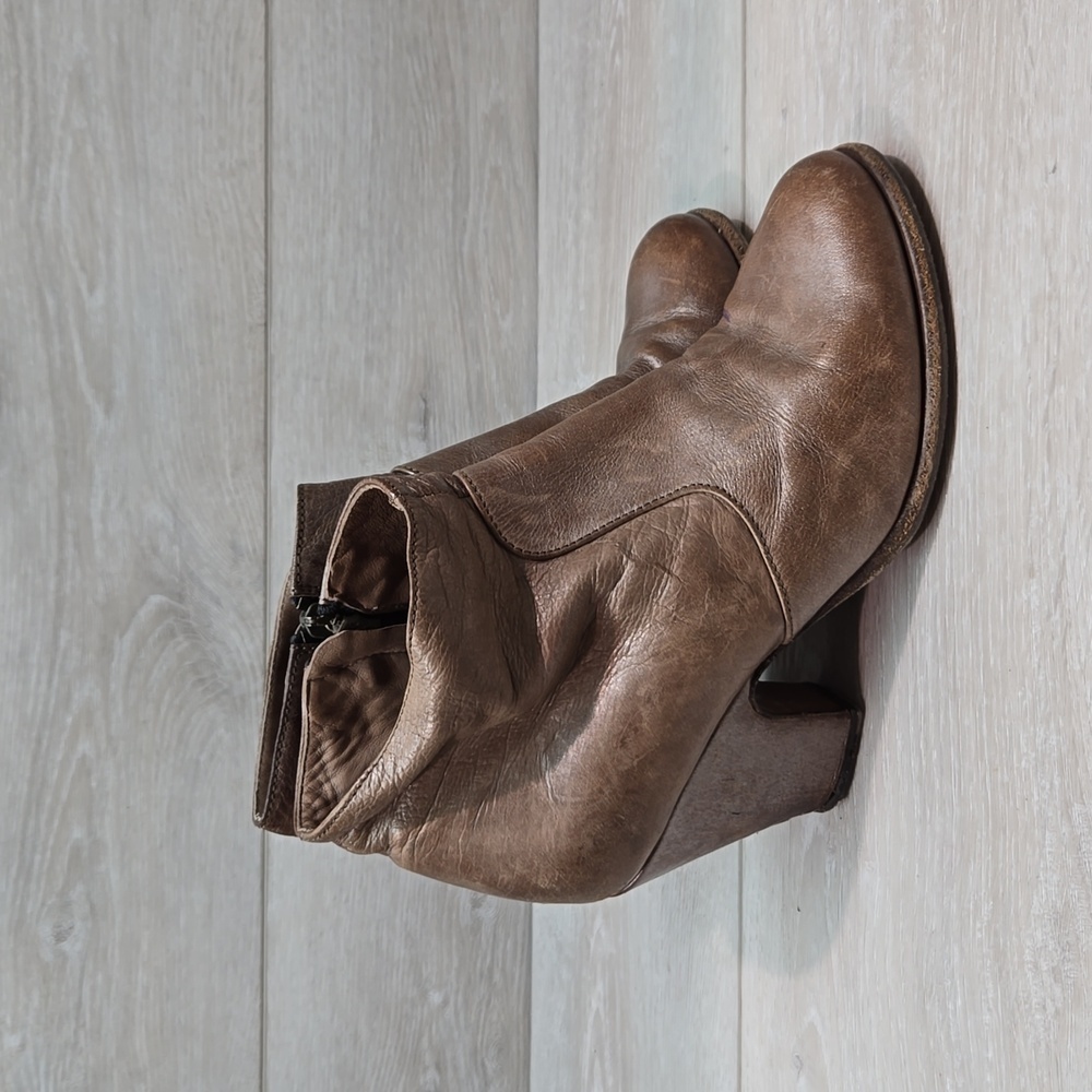 Fiorentini + Baker Anthropologie Women Leather Ankle Heels Boots shoes sz 37/7